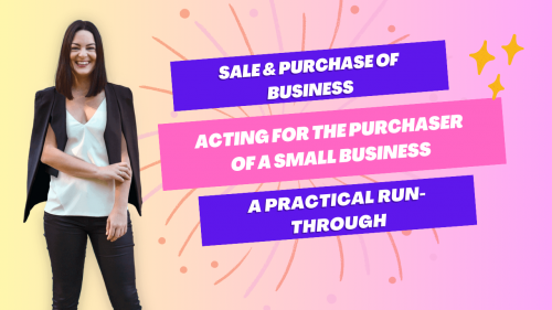 Nail the Deal: Helping the Purchaser of a Small Business